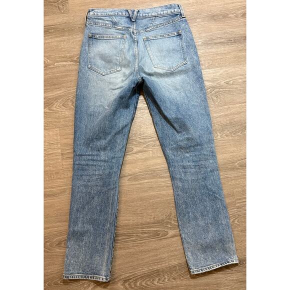 Veronica Beard Ryleigh Straight Leg Jeans Blue Mist Button Fly Size 4 - Picture 4 of 12